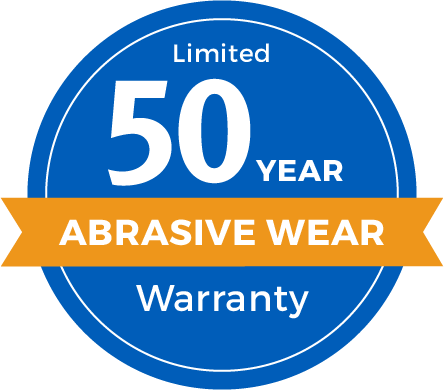 50 Year Limited Abrasive Wear Warranty Badge