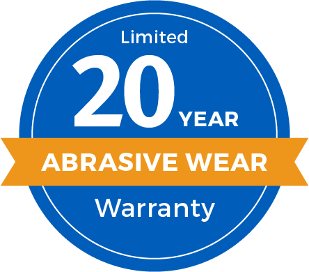 20 Year Limited Abrasive Wear Warranty Badge