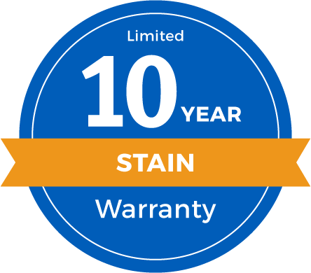 10 Year Limited Stain Warranty Badge