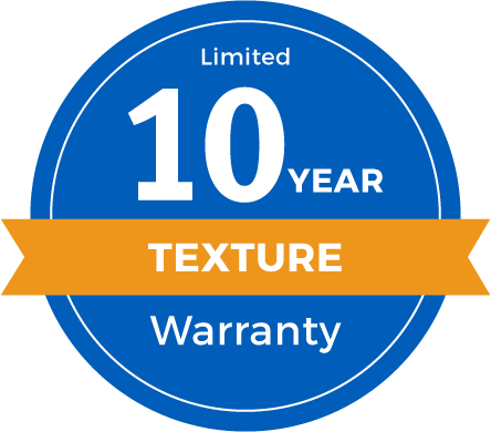 10 Year Limited Texture Retention Warranty Badge