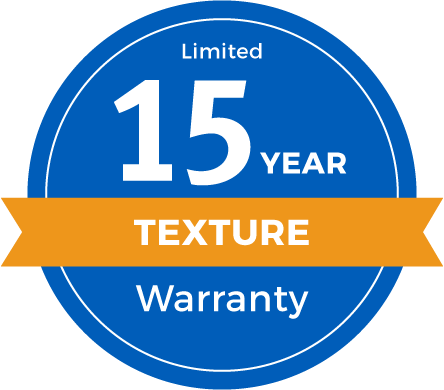 15 Year Limited Texture Retention Warranty Badge