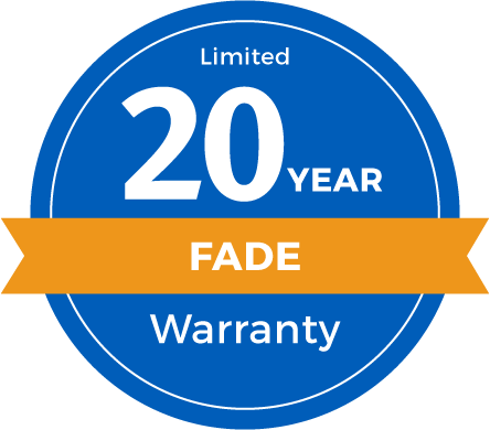 20 Year Limited Fade Warranty Badge