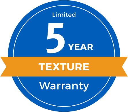 5 Year Limited Texture Retention Warranty Badge