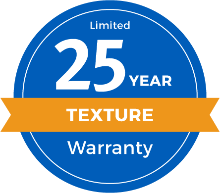 25 Year Limited Texture Retention Warranty Badge